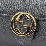 GUCCI Icon GG Interlocking Wallet Black 615524