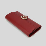 GUCCI Icon GG Interlocking Wallet Red 615524