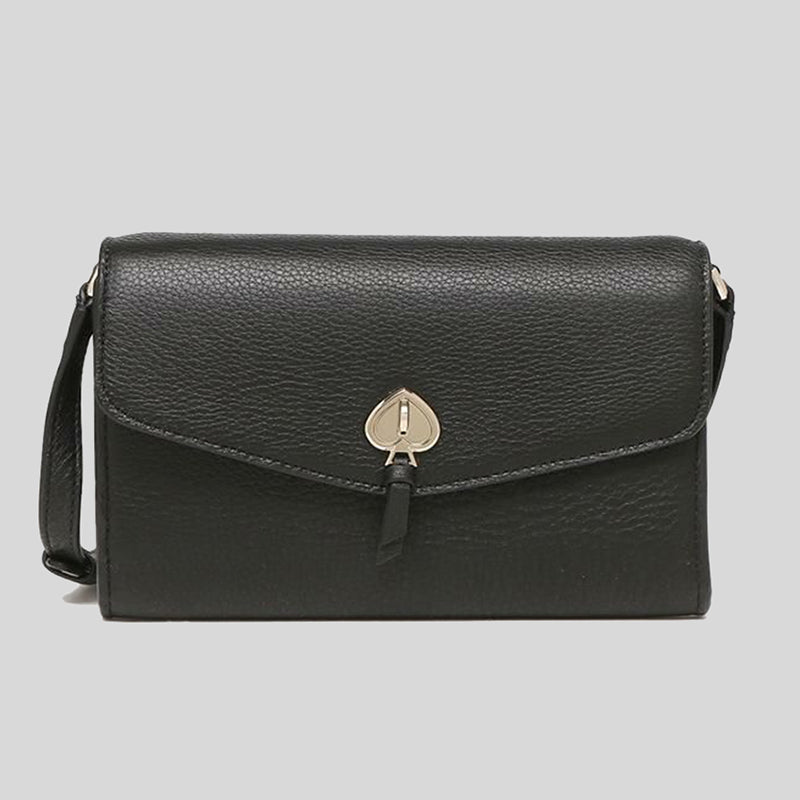 Kate Spade Marti Pebbled Leather Crossbody Bag Black K6027