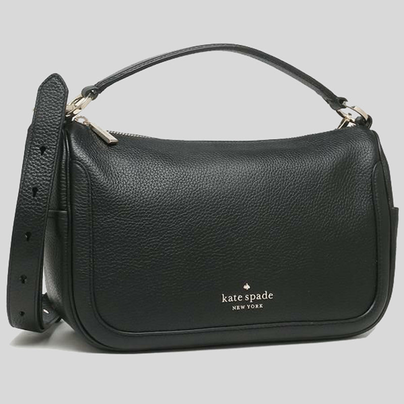 Kate Spade Smoosh Pebbled Leather Crossbody Bag Black K6047