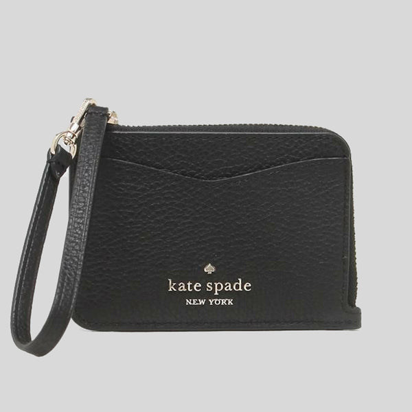 Kate Spade Leila Small Card Holder Wristlet wlr00398 Black