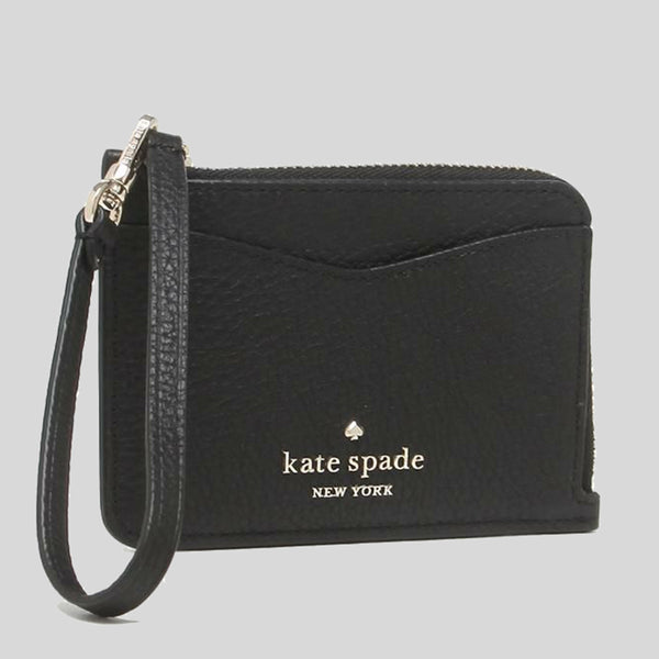 KATE SPADE Leila Small Card Holder Wristlet wlr00398 Black