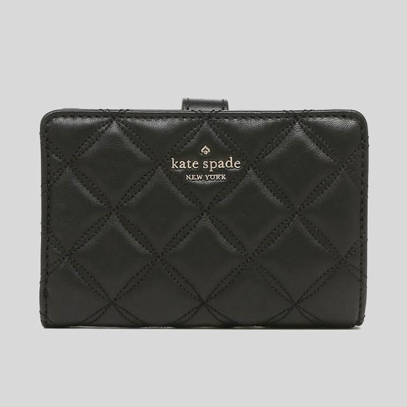 Kate Spade Natalia Medium Compact Bifold Wallet Black WLRU6344