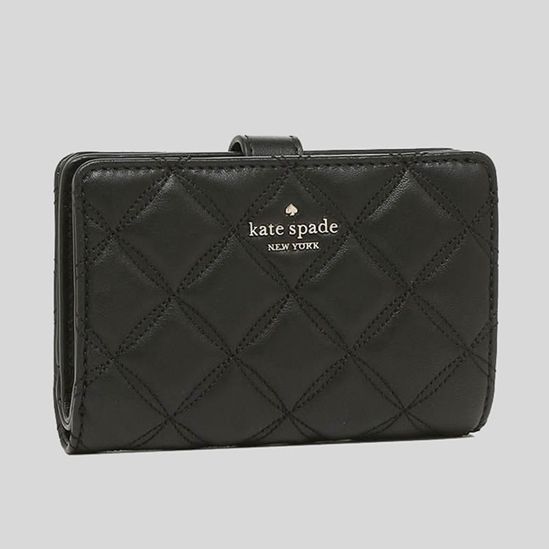 Kate Spade Natalia Medium Compact Bifold Wallet Black WLRU6344