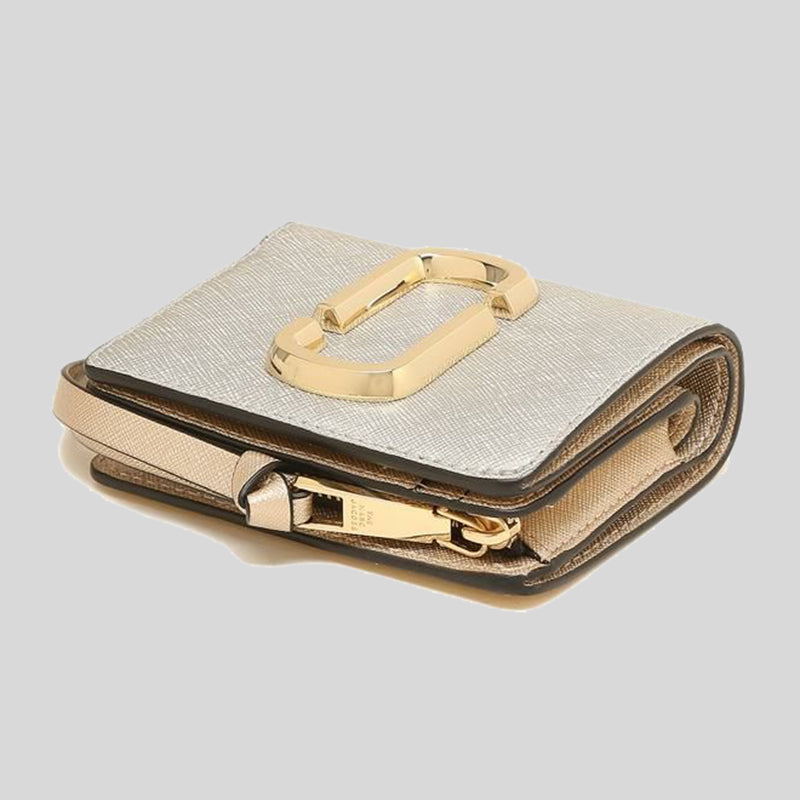 Marc Jacobs THE Snapshot Metallic Mini Compact Wallet Platinum Multi S129L01PF21