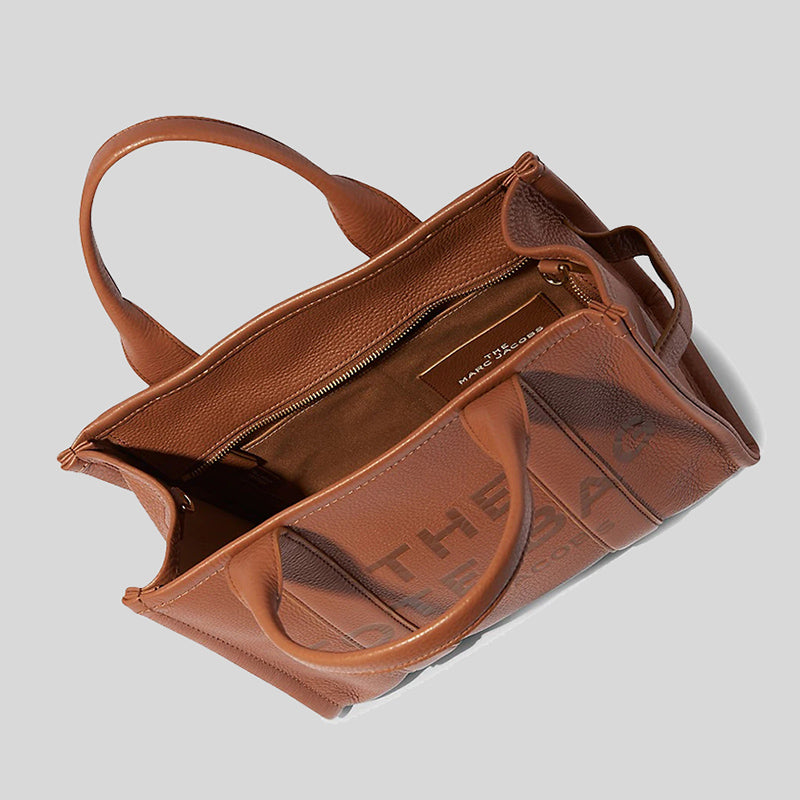 Marc Jacobs Leather The Tote Mini Traveler Tote Bag H009L01SP21 Argan Oil