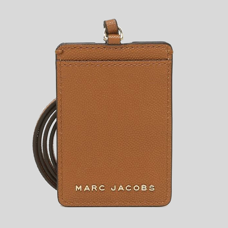 Marc Jacobs Leather Lanyard ID Holder M0016992 Smoked Almond