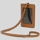 Marc Jacobs Leather Lanyard ID Holder M0016992 Smoked Almond