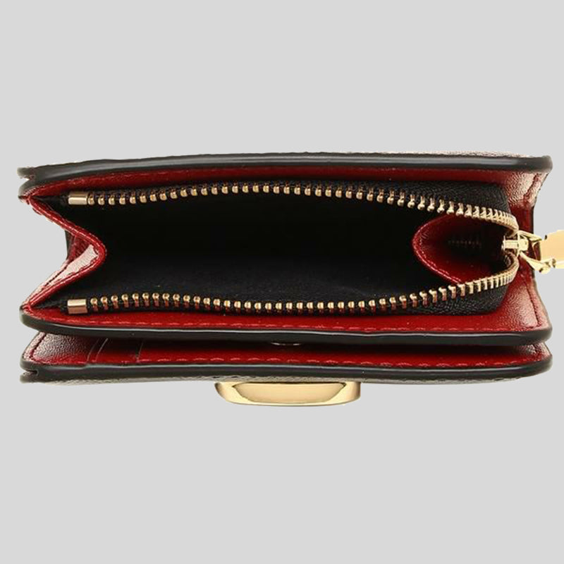 Marc Jacobs THE Snapshot Mini Compact Wallet M0013360 Black Chianti