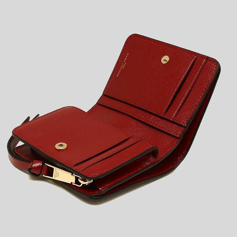 Marc Jacobs THE Snapshot Mini Compact Wallet M0013360 Black Chianti