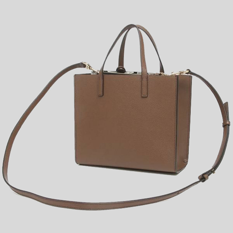 Marc Jacobs Mini Grind Coated Leather Tote Brown Bear M0015685