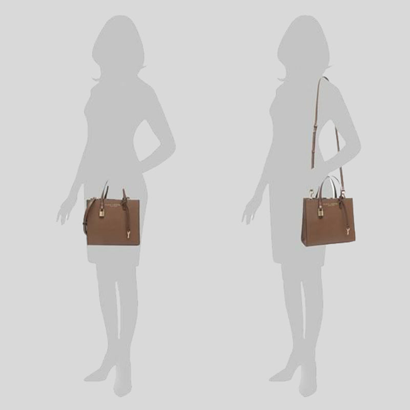 Marc Jacobs Mini Grind Coated Leather Tote Brown Bear M0015685