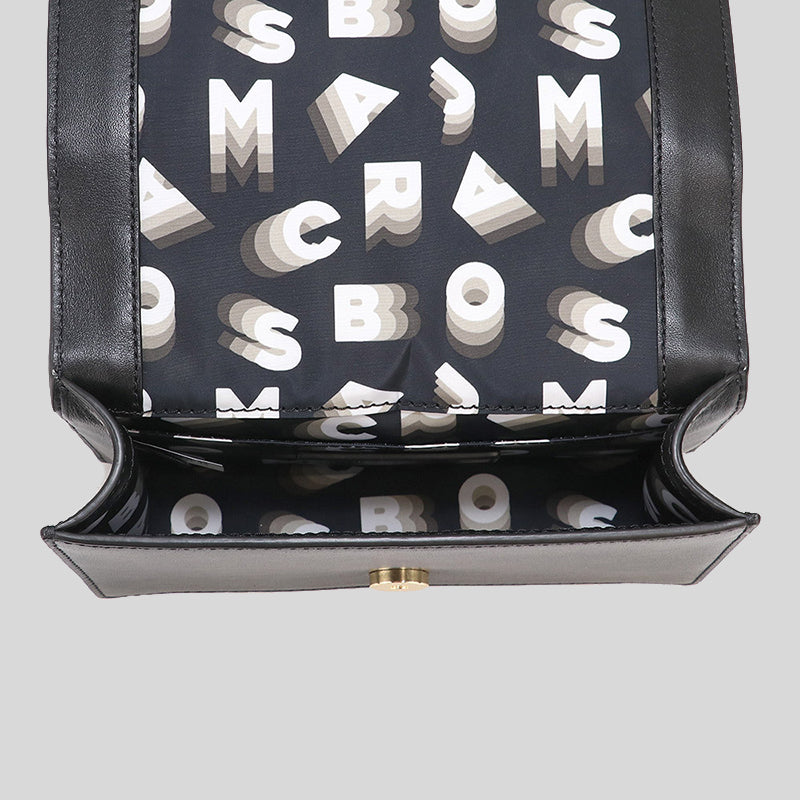 MARC JACOBS #37317 Black Leather Silver Buckle Shoulder Bag