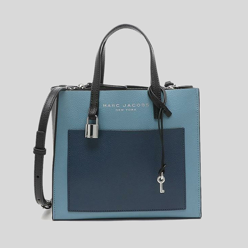Marc Jacobs Mini Grind Satchel Tote Bag Blue Heaven Multi M0016132
