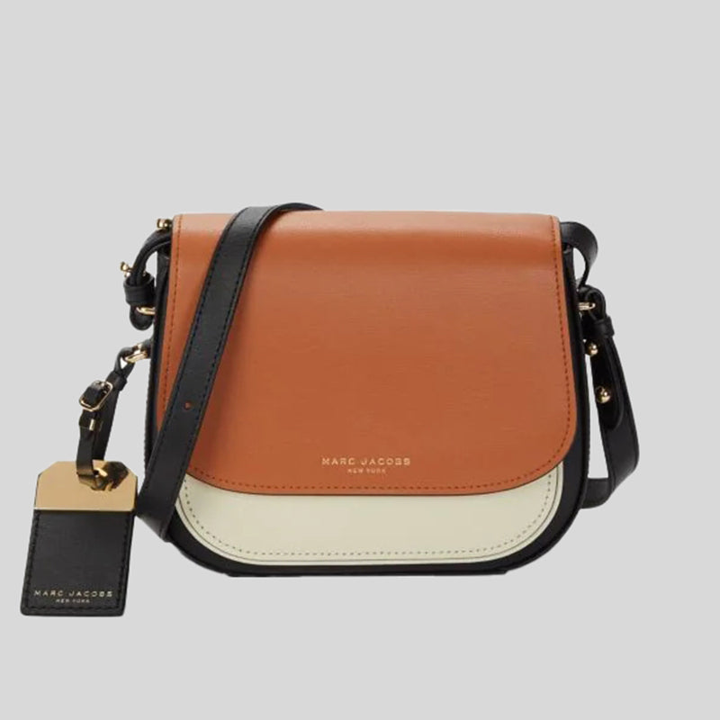 Marc Jacobs Mini Rider Leather Crossbody Bag Smoked Almond Multi M0017