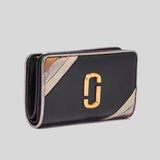 Marc Jacobs THE GLAM Shot Shiny Compact Wallet Black Multi S159L01RE21