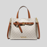 Michael Kors Emilia Small Logo Satchel Vanilla 35H0GU5S1B