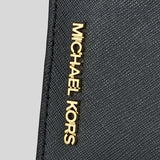 Michael Kors Jet Set Travel Leather MD Top Zip Card Case Black 35F2GTVD2L