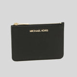 Michael Kors Jet Set Travel Small Top Zip Coin Pouch With ID Window Black 35F7GTVU1L