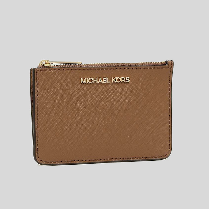 Michael Kors Jet Set Travel Small Top Zip Coin Pouch With ID Window Luggage 35F7GTVU1L