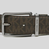 Michael Kors Mens 4-in-1 Signature Canvas Belt Gift Set Box Brown Black 36H9MBLY4V