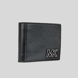 Michael Kors Cooper Leather Billfold Wallet With Passcase Black 36F2LCRF6U