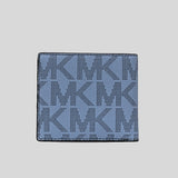 Michael Kors Cooper Logo and Embossed Faux Leather Billfold Wallet Chambray 36U2LCOF1L