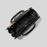 Michael Kors Everly Saffiano Leather Medium Satchel Black 30T2GZTS2L