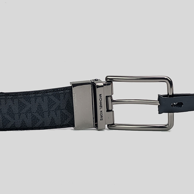 Michael Kors Men's Reversible Cut-to-size Singature Canvas Dress Belt Black 36F1LBLY9B