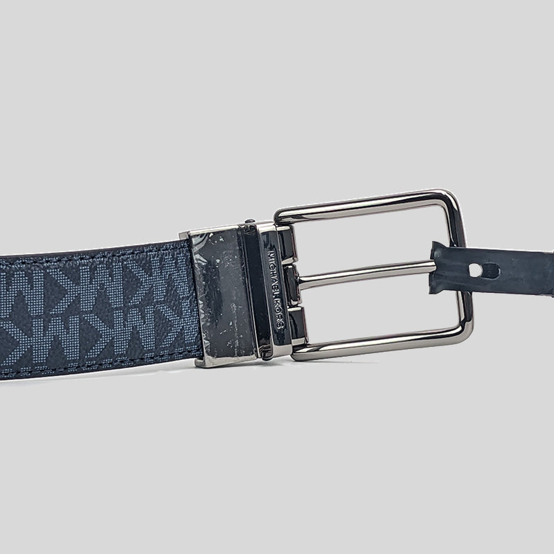 Michael Kors Men's Reversible Cut-to-size Singature Canvas Dress Belt Pale Blue 36F1LBLY9B