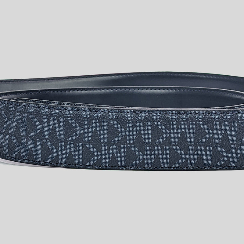 Michael Kors Men's Reversible Cut-to-size Singature Canvas Dress Belt Pale Blue 36F1LBLY9B