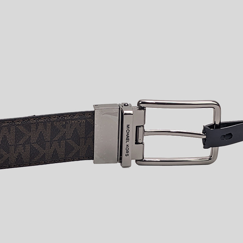 Michael Kors Men's Reversible Cut-to-size Singature Canvas Dress Belt Brown 36F1LBLY9B