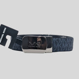 Michael Kors Men's Reversible Cut-to-size Singature Canvas Plaque Belt Pale Blue 36H9MBLY1V