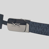Michael Kors Men's Reversible Cut-to-size Singature Canvas Plaque Belt Pale Blue 36H9MBLY1V