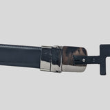 Michael Kors Men's Reversible Cut-to-size Singature Canvas Plaque Belt Pale Blue 36H9MBLY1V