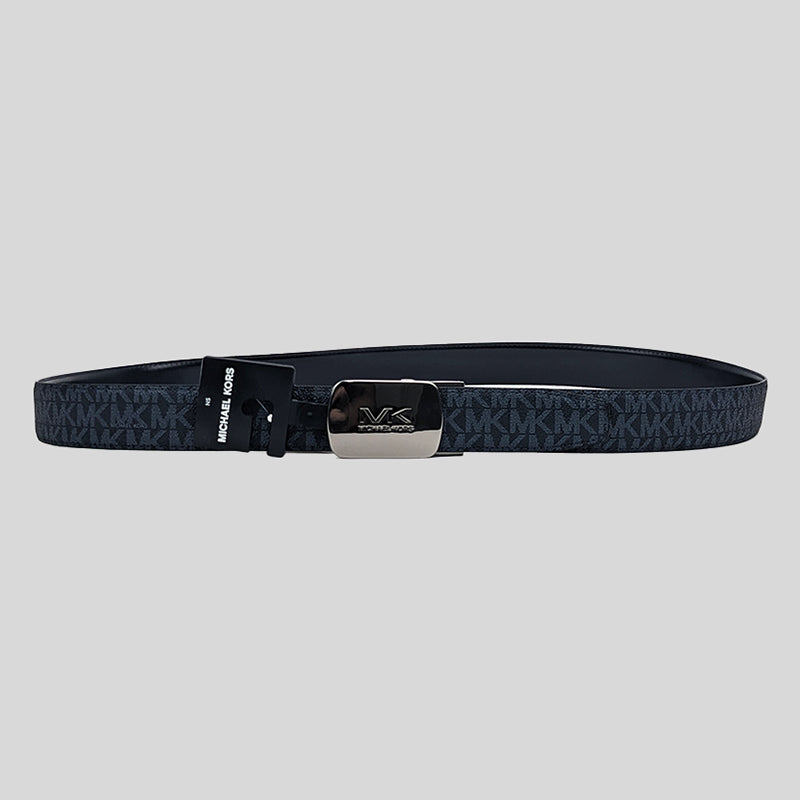 Michael Kors Men's Reversible Cut-to-size Singature Canvas Plaque Belt Pale Blue 36H9MBLY1V