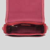 Marc Jacobs Leather Full Flap Logo Shoulder Bag Syrah H901L01RE21