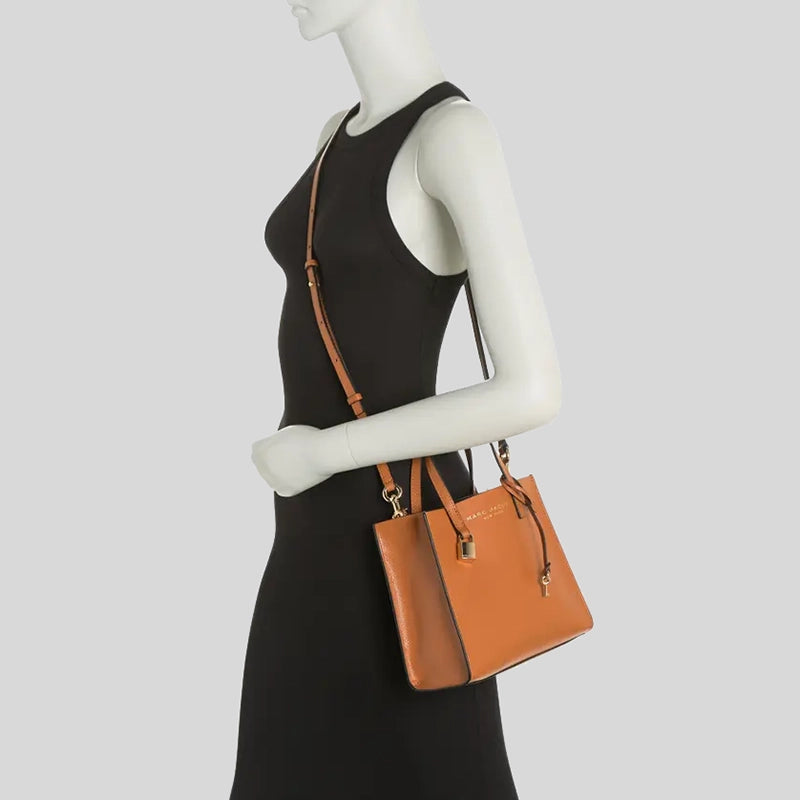 MARC JACOBS Mini Grind Coated Leather Tote Smoked Almond MARC JACOBS Mini Grind Coated Leather Tote Smoked Almond