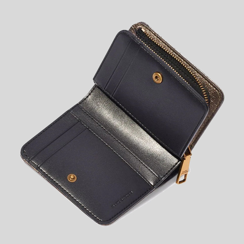 Marc Jacobs THE GLAM Shot Metallic Mini Compact Wallet Bronze S172L01RE21