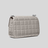 Michael Kors SOHO Large Quilted Leather Shoulder Bag Pearl Grey 30F0S1SL3L