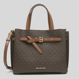 Michael Kors Emilia Large Logo Satchel Brown 35F0GU5S3B