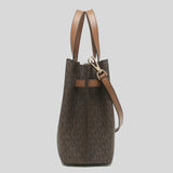 Michael Kors Emilia Large Logo Satchel Brown 35F0GU5S3B