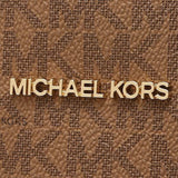 Michael Kors Mercer Medium Logo and Leather Accordion Crossbody Bag 35S1GM9M2B Luggage Multi