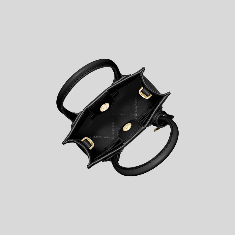 Michael Kors Mercer Extra-Small Pebbled Leather Crossbody Bag Black 35S1GM9T0L