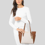 Michael Kors Charlotte Tote In Signature Canvas Vanilla 35T0GCFT3B