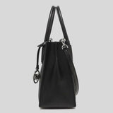 Michael Kors Mercer Medium Logo and Leather Accordion Crossbody Bag 35T1SM9M2B Black