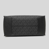 Michael Kors Mercer Medium Logo and Leather Accordion Crossbody Bag 35T1SM9M2B Black