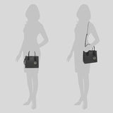 Michael Kors Mercer Medium Logo and Leather Accordion Crossbody Bag 35T1SM9M2B Black