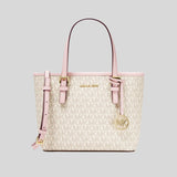Michael Kors Jet Set Travel Extra-Small Logo Top-Zip Tote Bag Powder Blush 35T9GTVT0B
