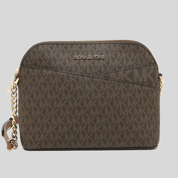 Michael Kors Jet Set Travel MD Dome Crossbody Bag 35F1GTVC6B Brown